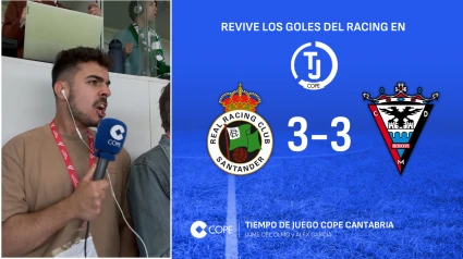 Así cantamos en COPE Más Cantabria el gol del Racing para empatar ante el Mirandés (3-3)