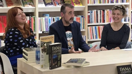 Rober Cagiao en una de las presentaciones de su último libro