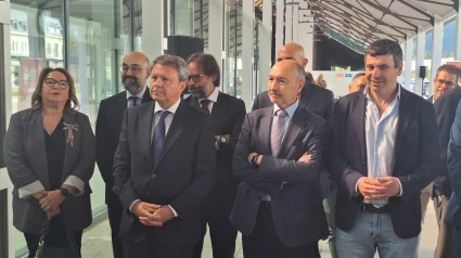 Fernando Sánchez en el acto de presentación de las obras