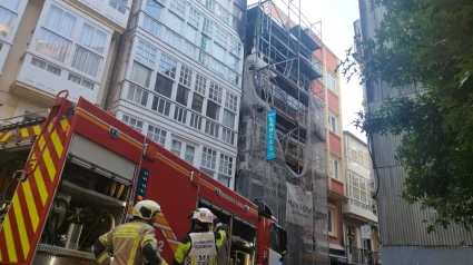 Incendio en la calle Barrera de A Coruña