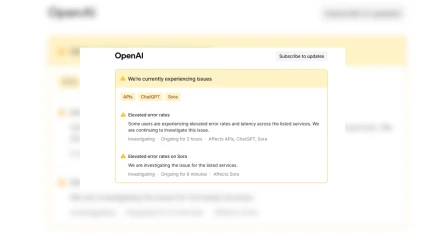 Esta es la web oficial de OpenAI en la que puedes consultar el estado de ChatGPT en tiempo real