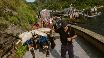 Procesión de las puertas de San Miguel de Aralar desde Pasaia