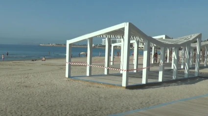 Foto de la playa accesible del Postiguet