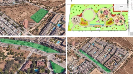 Zona donde se ubicará el nuevo parque y calles que se reformarán