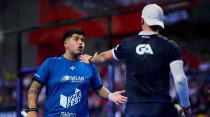 Tolito Aguirre y Gonza Alfonso durante un partido.
