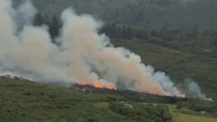 Inicio del incendio este jueves