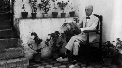 Manuel de Falla en el Carmen de la Antequeruela (Granada)