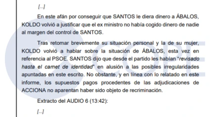Extracto del informe de la UCO