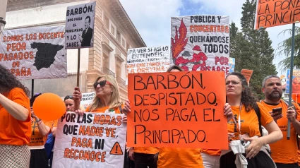 Protesta de los profesores de la concertada, en Oviedo
