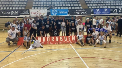 Celebración del ascenso en Málaga