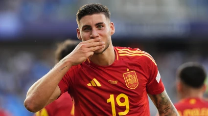 Roberto Fernández, con la Selección Española sub21