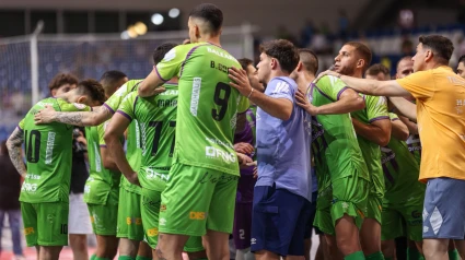 El Illes Balears Palma Futsal tras la derrota ante el Barcelona