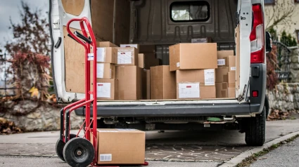Reparto de paquetes comprados por internet
