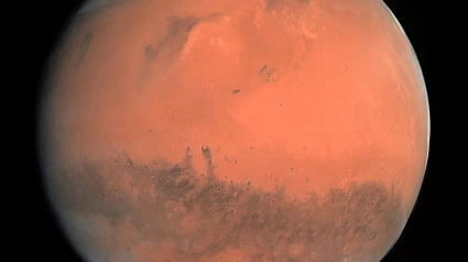 Imagen de Marte tomada por el instrumento Osiris a bordo de la nave espacial Rosetta de la ESA. Una investigación liderada por el Instituto de Astrofísica de Andalucía (IAA-CSIC) ha vinculado la inclinación del eje de rotación de Marte, que ha cambiado a lo largo de la historia, con la pérdida de agua del planeta rojo, que aunque ahora es árido tuvo ríos, lagos y hasta océanos. EFE/CSIC//SOLO USO EDITORIAL/SOLO DISPONIBLE PARA ILUSTRAR LA NOTICIA QUE ACOMPAÑA (CRÉDITO OBLIGATORIO)//