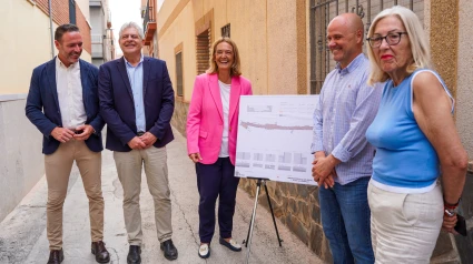 Visita a las obras de la Calle San Miguel y Plaza del Algarrobillo