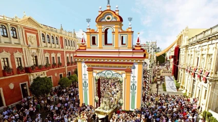 Recreación de la portada más próxima a la calle Sierpes