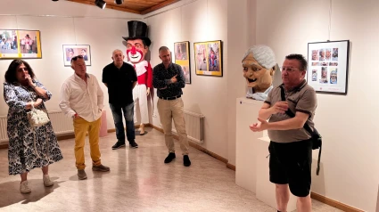 Exposición sobre los cabezudos en Jaca