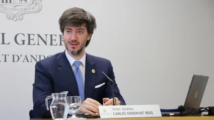 El síndic general, Carles Ensenyat, durante la rueda de prensa de este martes