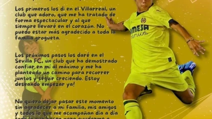 La carta de despedida de un infantil del Villarreal