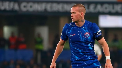 Mykhailo Mudryk, durante un partido con el Chelsea