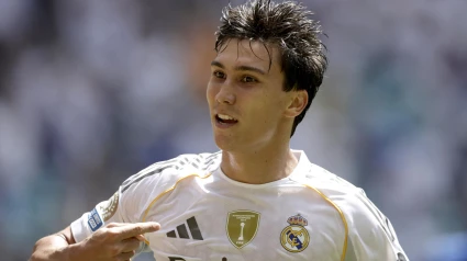 Gonzalo celebra el gol del Real Madrid al Al Hilal