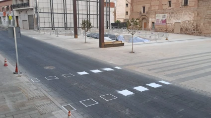 La Plaza de Santa Eulalia de Mérida ya tiene paso de peatones