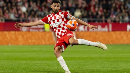 Ivan Martin (Girona FC) in action during La Liga football match between Girona FC and Real Betis, at Montilivi Stadium on April 21, 2025 in Girona, Spain. Foto: Siu Wu