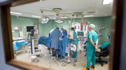 Intervención en un quirófano del departamento de cirugía ocular del Hospital Universitario de Álava.