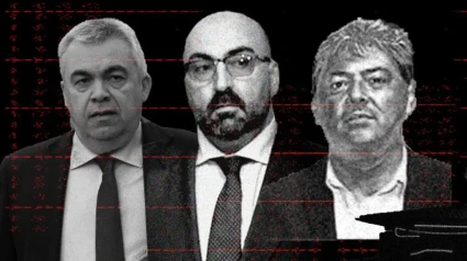Santos Cerdán, Koldo García y Antxon Alonso.