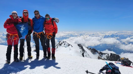 Cuatro cordobeses en la cima del Mont Blanc