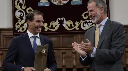 Rafa Nadal en una imagen junto al Rey Felipe