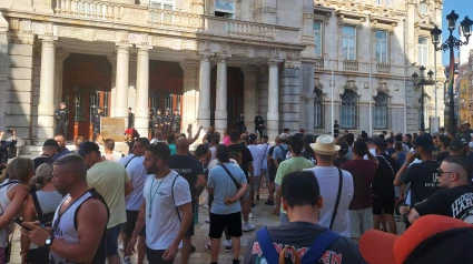 Protesta trabajadores auxiliares de Navantia
