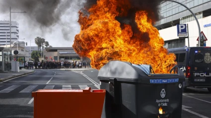 18/06/2025 Cádiz.- Los daños por quema de contenedores y papeleras en la huelga del metal ascienden a casi 25.500 euros en Cádiz.El Ayuntamiento de Cádiz ha señalado que las alteraciones sufridas en la ciudad durante la huelga del metal en la jornada del pasado miércoles dejaron un total de 26 contenedores y dos papeleras calcinadas, daños cuyo valor económico asciende a 25.481 euros según un informe realizado por la empresa Valoriza.POLITICA Nacho Frade - Europa Press