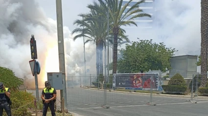 Espectacular final de la mascletà de este viernes en Alicante.
