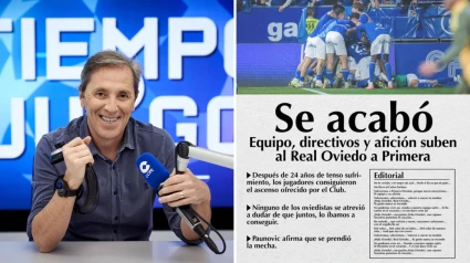 Las primeras palabras de Paco González tras el ascenso del Oviedo a Primera