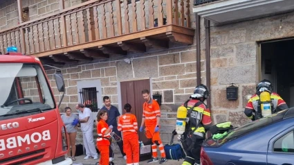 Los bomberos en el lugar del suceso