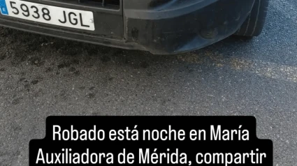 Roba este furgón en Mérida y piden ayuda para localizarlo: "Lo necesitamos para trabajar"
