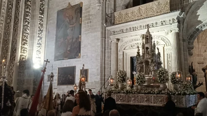 Final de la procesión del Corpus Christi de Jerez 2025 en San Miguel