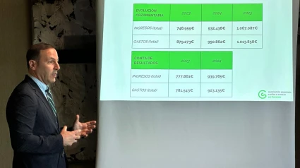 El presidente de la AECC de Ourense, Germán Rodríguez-Saá, en una actividad de la Asociación