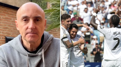 Maldini y los jugadores del Real Madrid