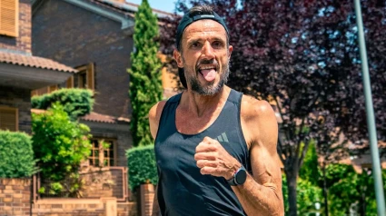 Chema Martínez mientras corre