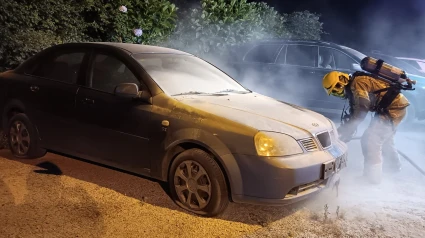 Los efectivos de los bomberos de Ferrol durante la extinción del incendio