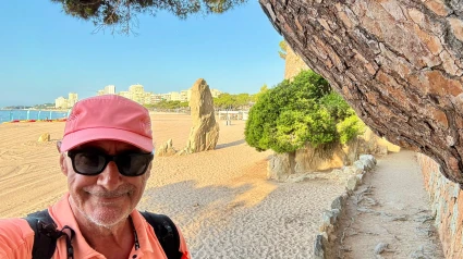 Carlos Herrera durante el Camino de Santiago