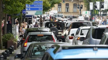 Colas en el Boulevard de San Sebastián