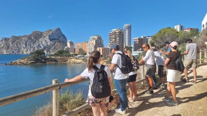 Turistas de ruta en Calp