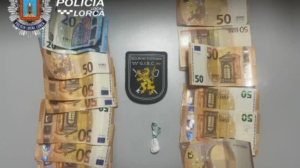 Dinero intervenido a los ladrones tras el robo a un vecino de Lorca