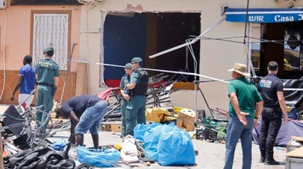Imagen de la explosión del bar de Lo Pagán del 19 de junio, por la que han muerto dos mujeres una semana después
