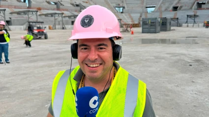 Miguel Ángel Díaz visita las obras del nuevo estadio del Inter Miami