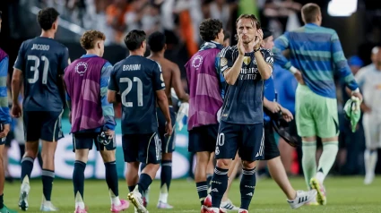 Imagen de la plantilla del Real Madrid tras el partido ante el Salzburgo