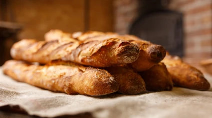 Barras de pan, en la panadería